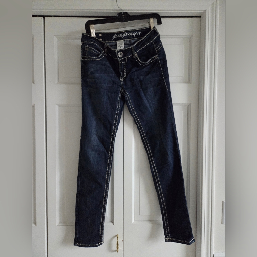 Papaya Women's Deep Blue Skinny Jeans